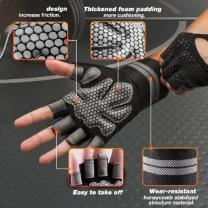 Guantes con muñequeras