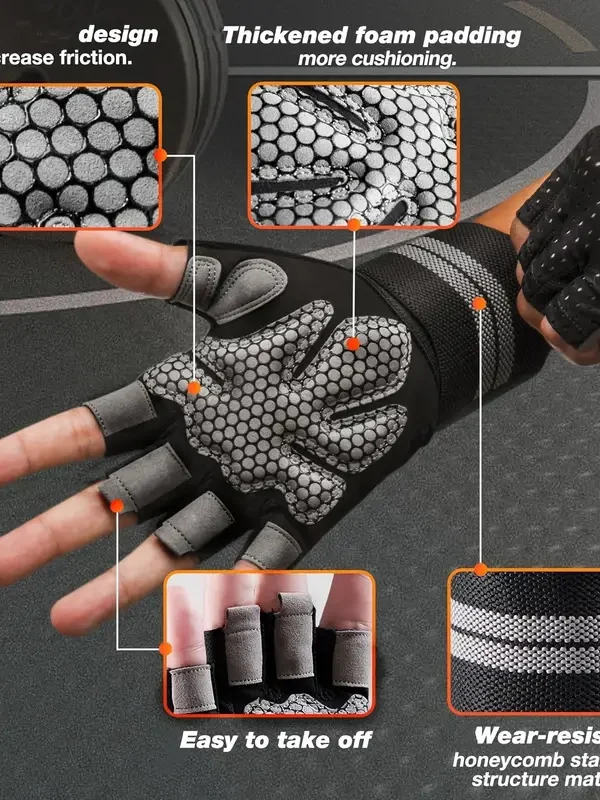 Guantes con muñequeras