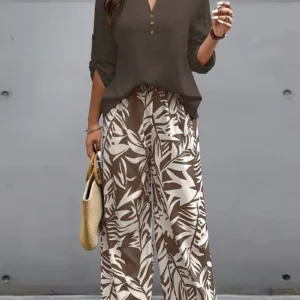 Conjunto elegante de dos piezas para mujer