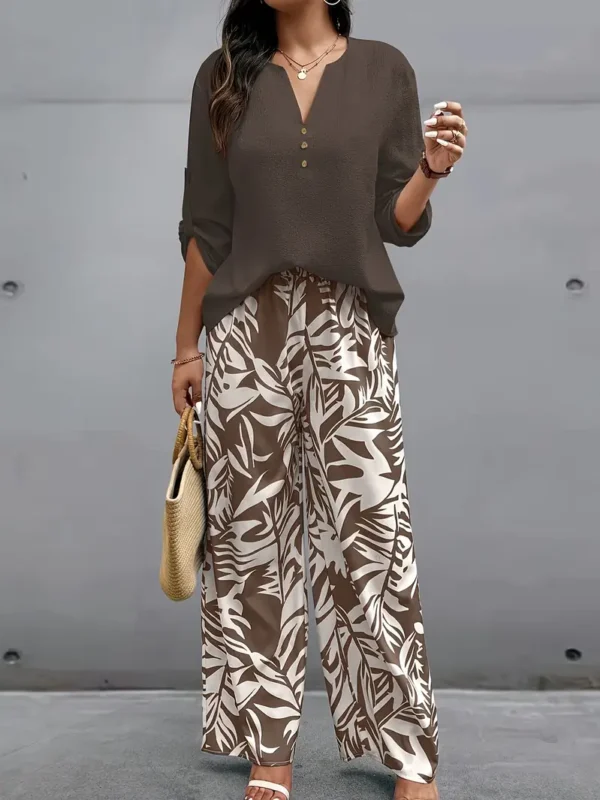 Conjunto elegante de dos piezas para mujer