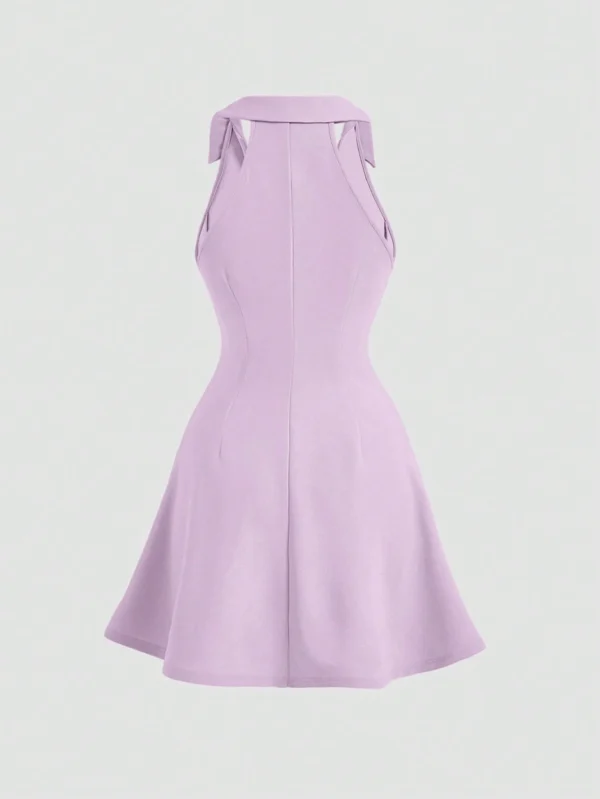 SHEIN MOD Vestido unicolor con cremallera trasera (Shein)