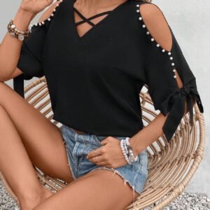 Blusa con tirante y escote en V (Shein)