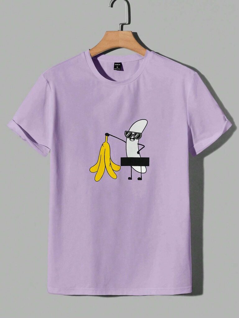 Camiseta de punto de cuello redondo (Shein)