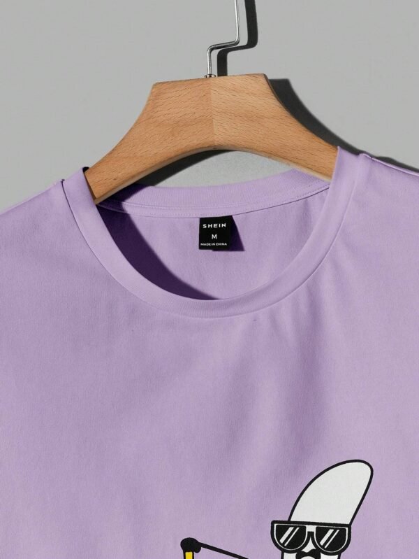 Camiseta de punto de cuello redondo (Shein)