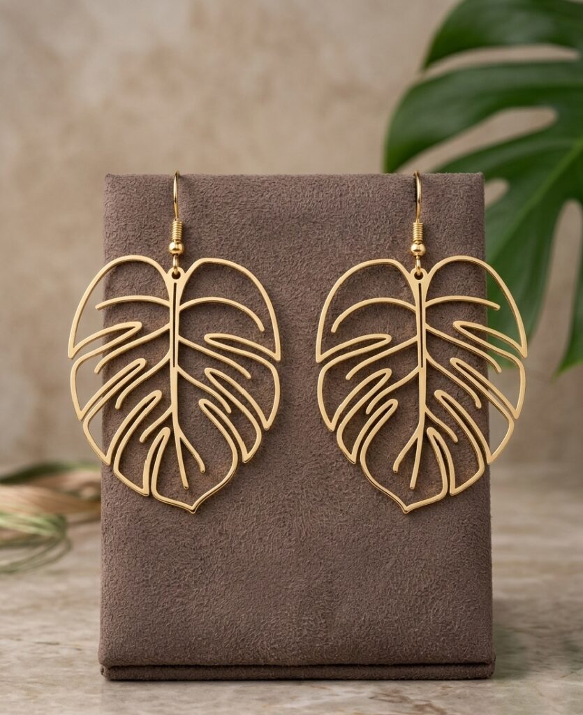 Aretes Hoja Calada