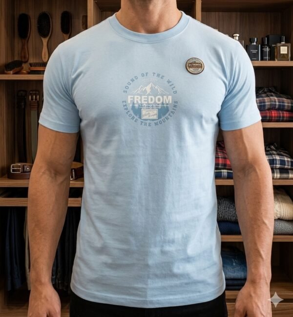 Camiseta cuello redondo alicrada