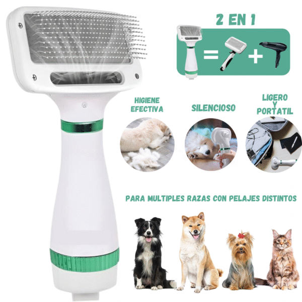 CEPILLO PERRO SECADOR ELÉCTRICO MASCOTAS