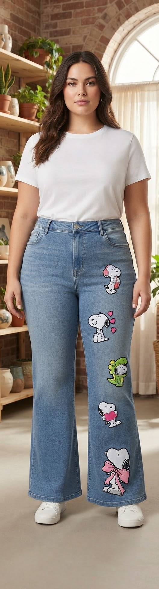 1787970363460 Jean Wide Leg Snoopy
