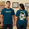azul Camiseta con serigrafía (Snoopy)