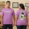 lila Camiseta con serigrafía (Snoopy)