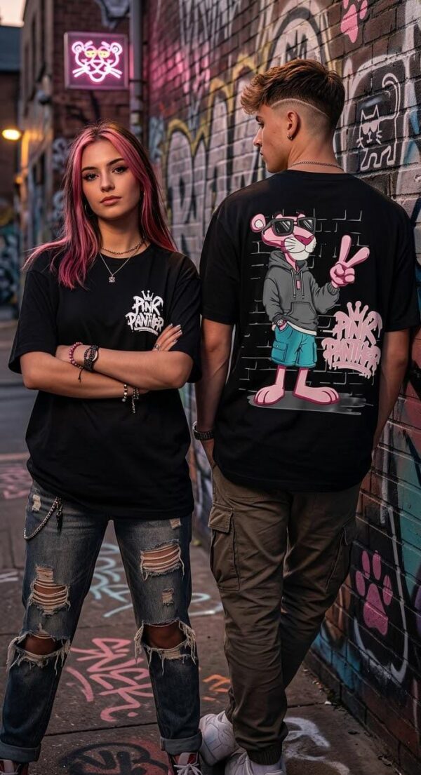 pant Camiseta con serigrafía (Pantera Rosa)