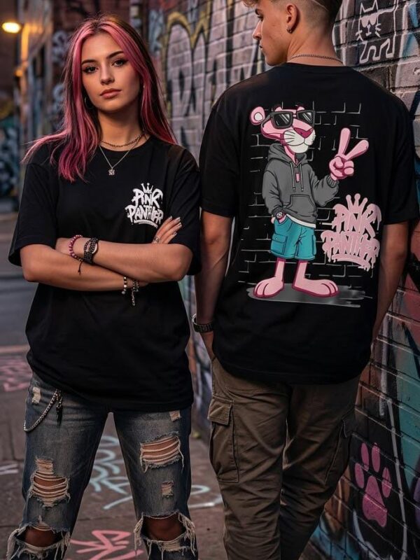 pant Camiseta con serigrafía (Pantera Rosa)